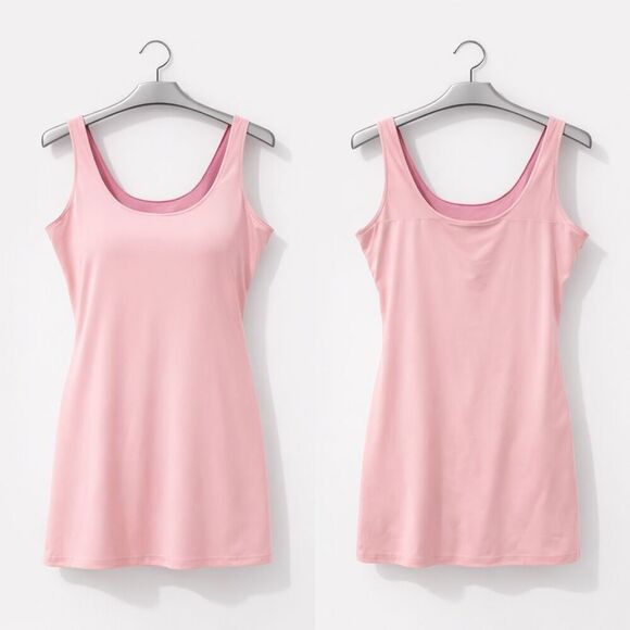 Nike Dresses & Skirts - Nike Luxe Training Dress Pink Bliss Large Built-In Shorts Slim Fit NWT